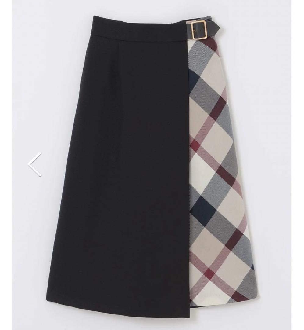 ブルーレーベルウールライクツイルガウチョパンツブラックサイズ38