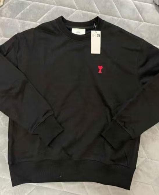 Ami ParisブラックハートクルーネックトレーナーL