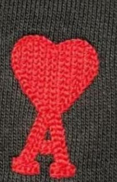 Ami ParisブラックハートクルーネックトレーナーL