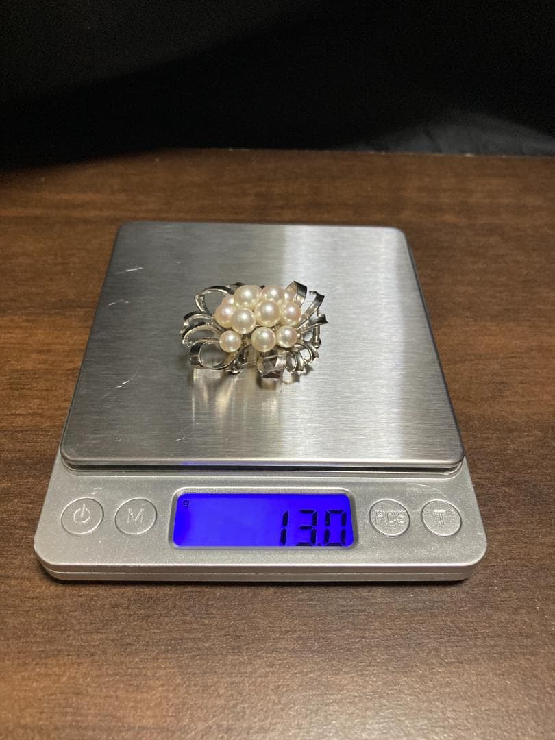 田崎真珠 タサキ アコヤ パール 真珠 ブローチ コサージュ 12珠