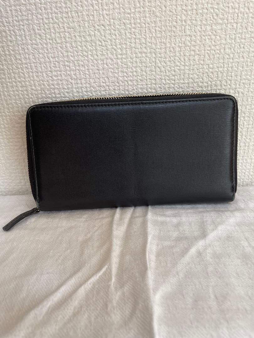 【Rii】GUCCI 黒 長財布 ゴールドロゴ