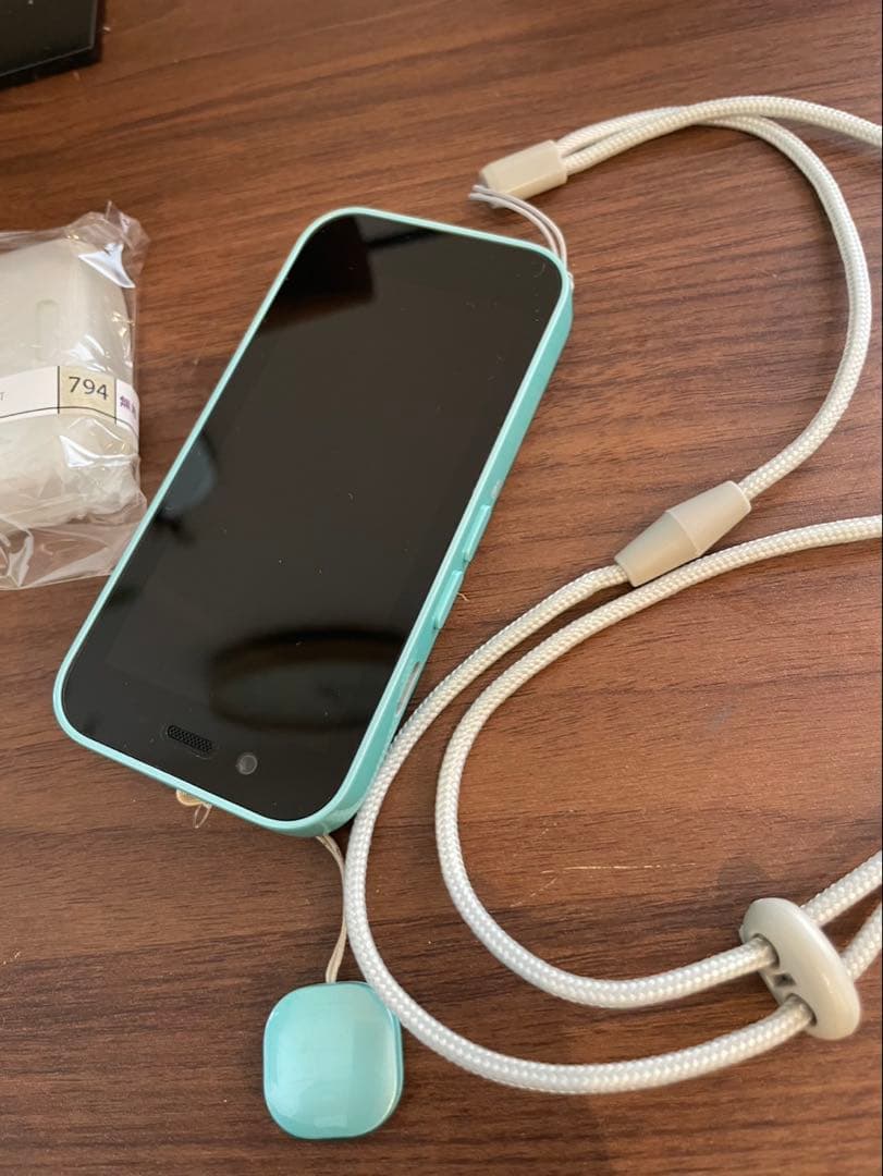 キッズフォン3 水色 本体 クリアカバー付き