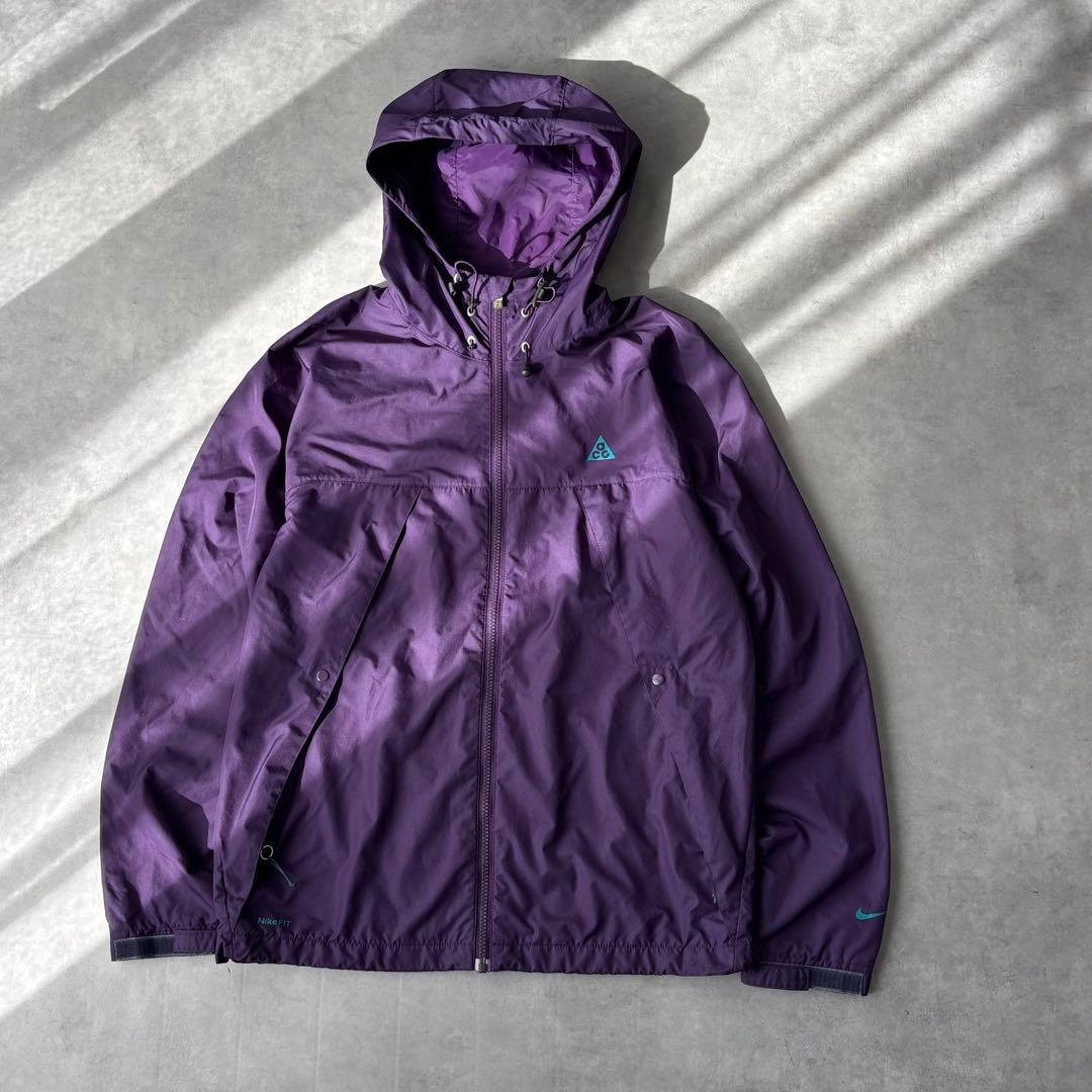 購*い様 16683 00's NIKE ACG プリントロゴ ナイロンジャケッ