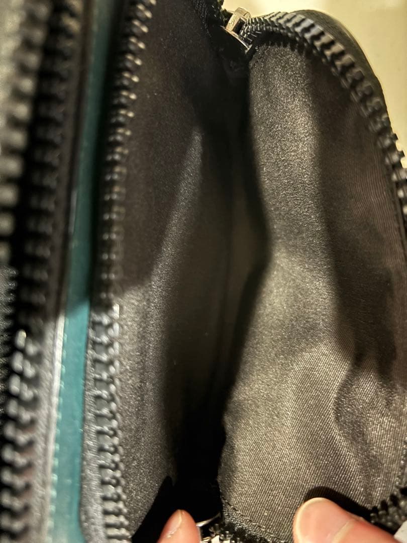 美品　正規品　コーチ　COACH ボディバッグ ダークグリーン×ブラック