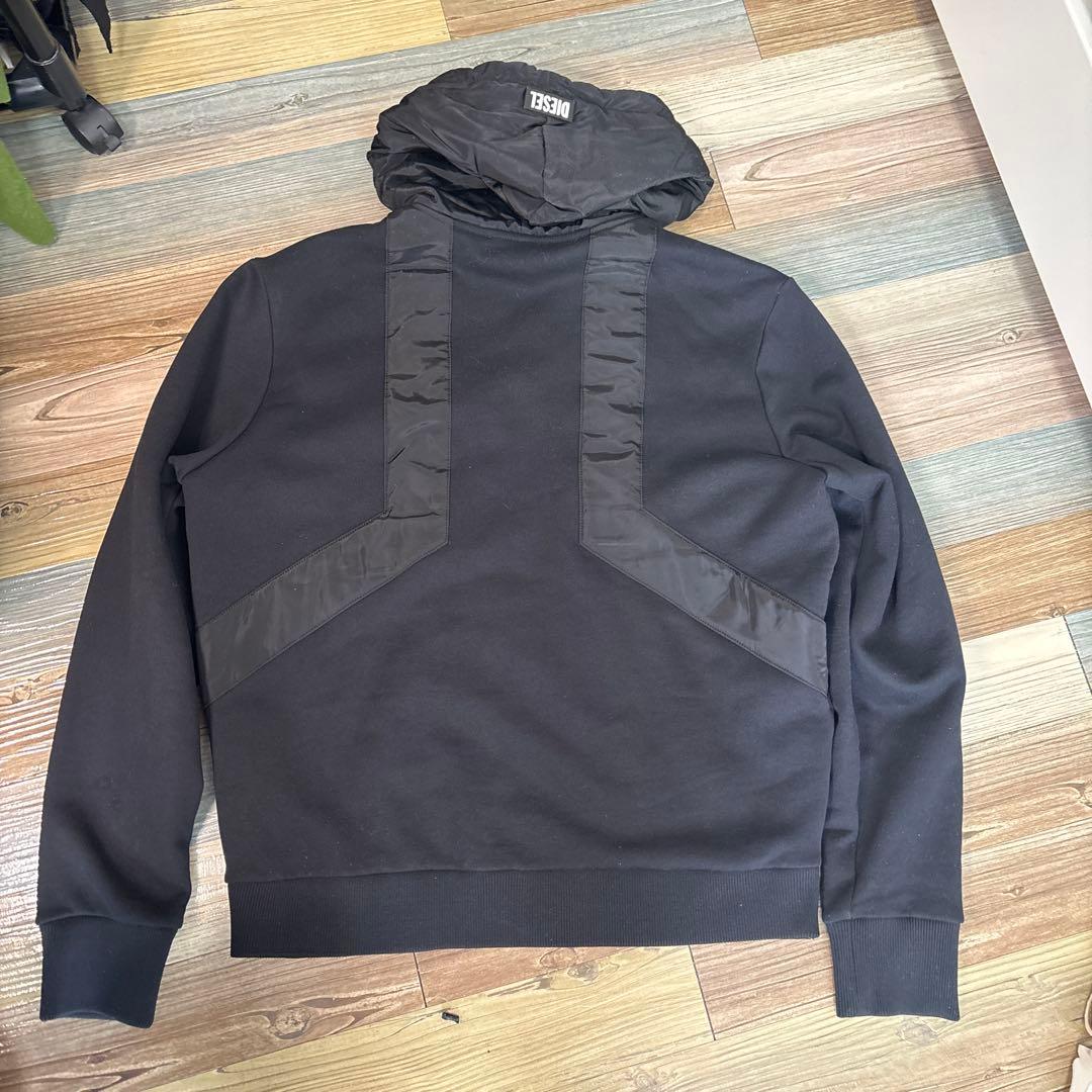 ディーゼルブラックフード付きジャケット