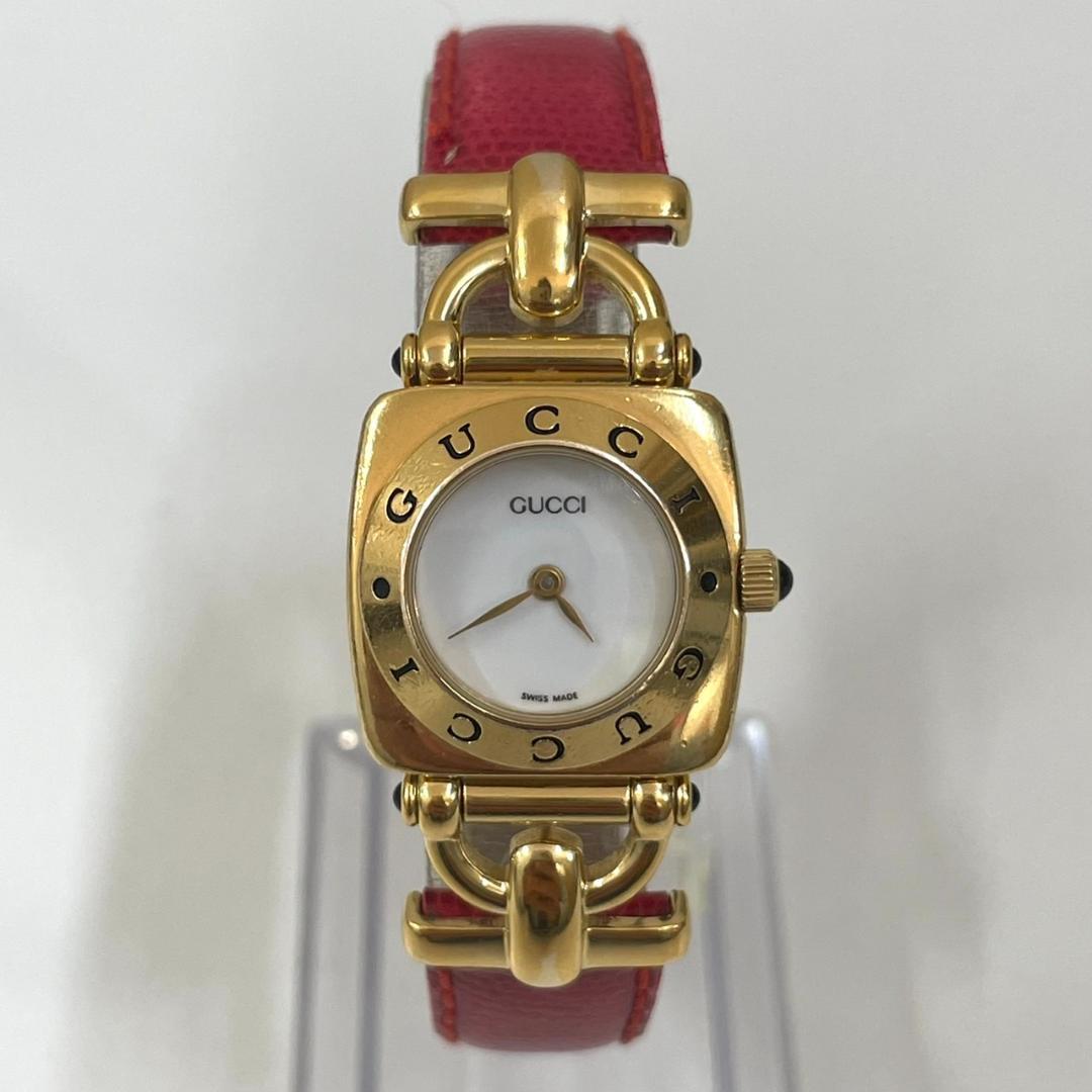 【正規品】 GUCCI 6300L 白文字盤 チェンジベルト レディース腕時計
