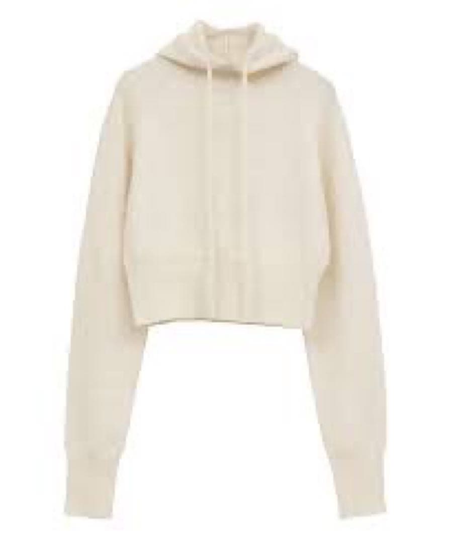 トップス 25AW clane SHORT KNIT HOODIE 1