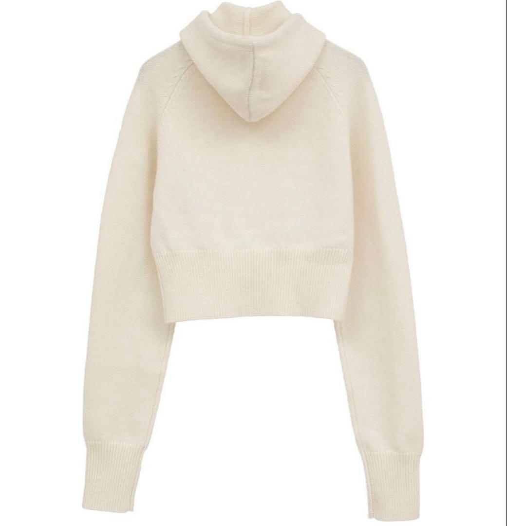 トップス 25AW clane SHORT KNIT HOODIE 1