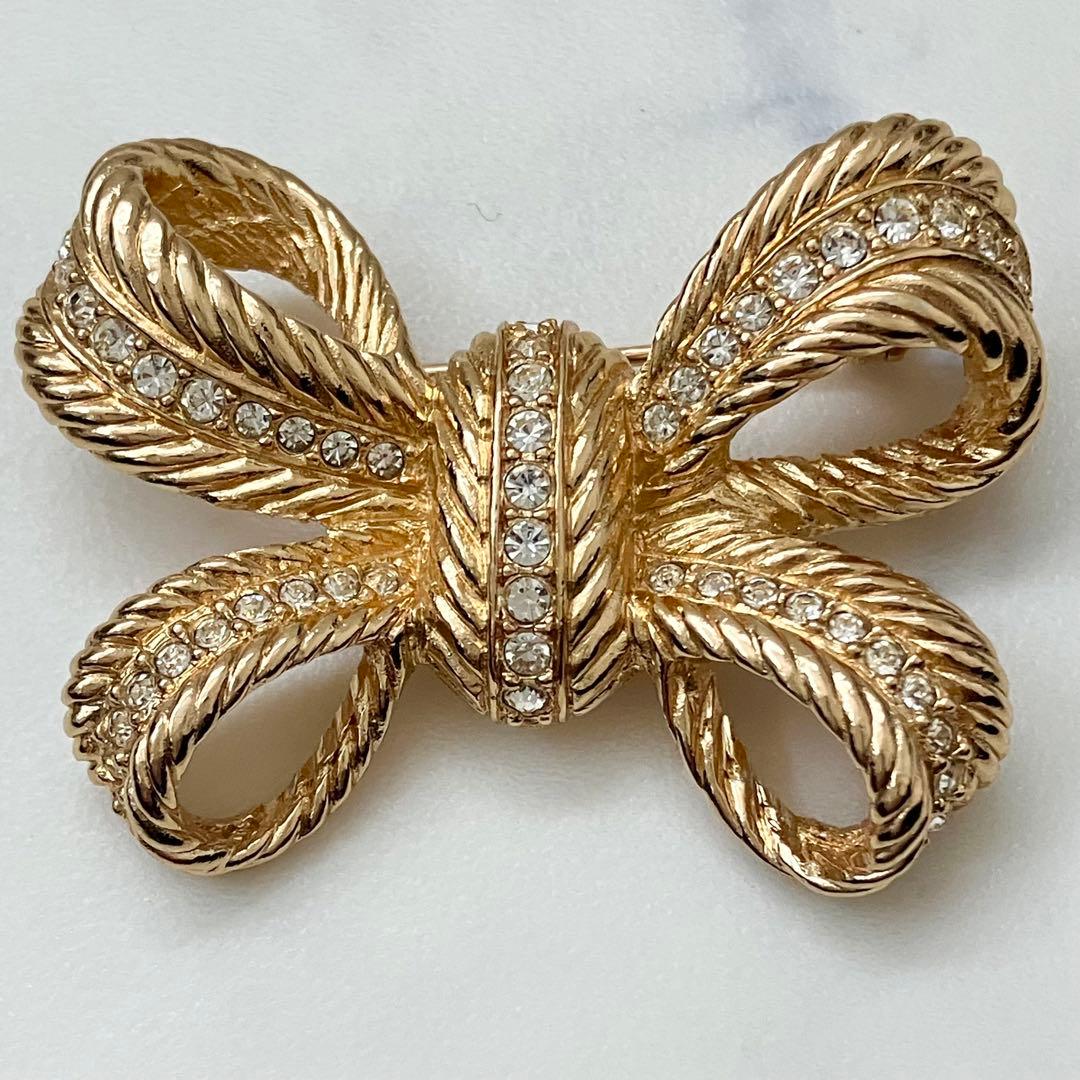 Christian Dior✨クリスチャンディオール　ブローチ　リボン