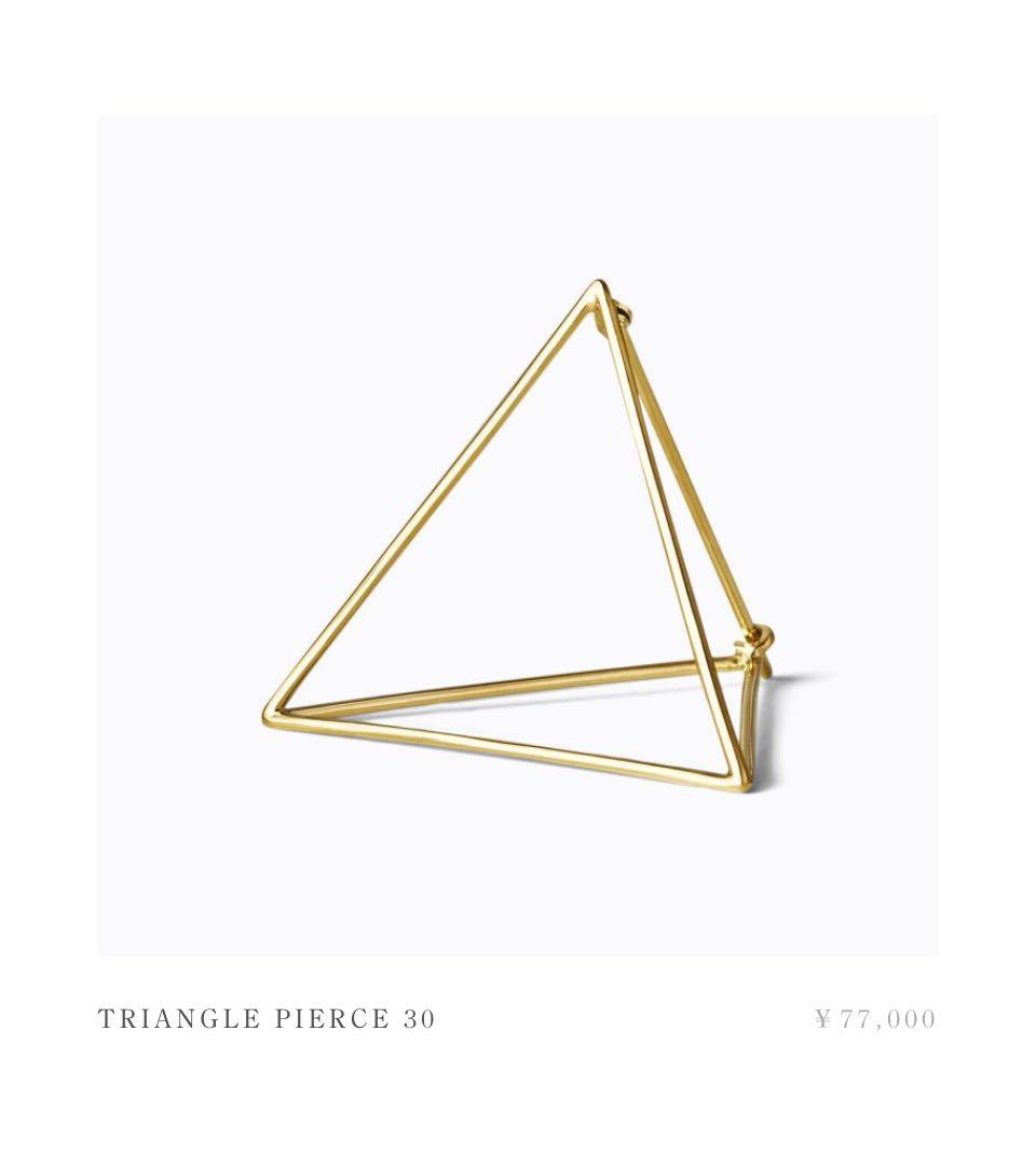 定価7.7.万シハラ　SHIHARA トライアングルピアス　30mm (片耳)