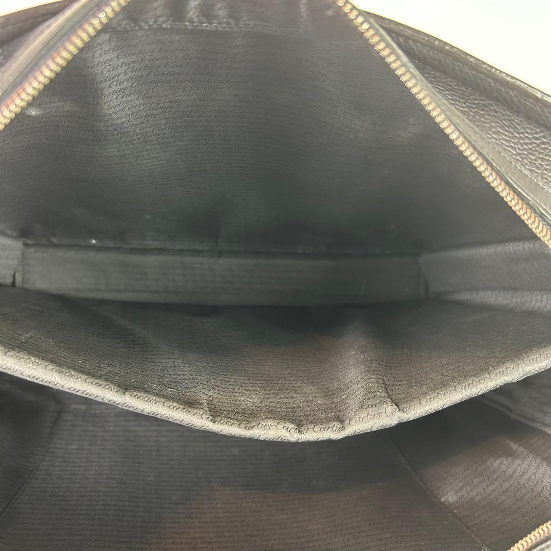 現行・美品✨カルティエ ビジネスバッグ レザー 本革 ブラック A4可 大容量