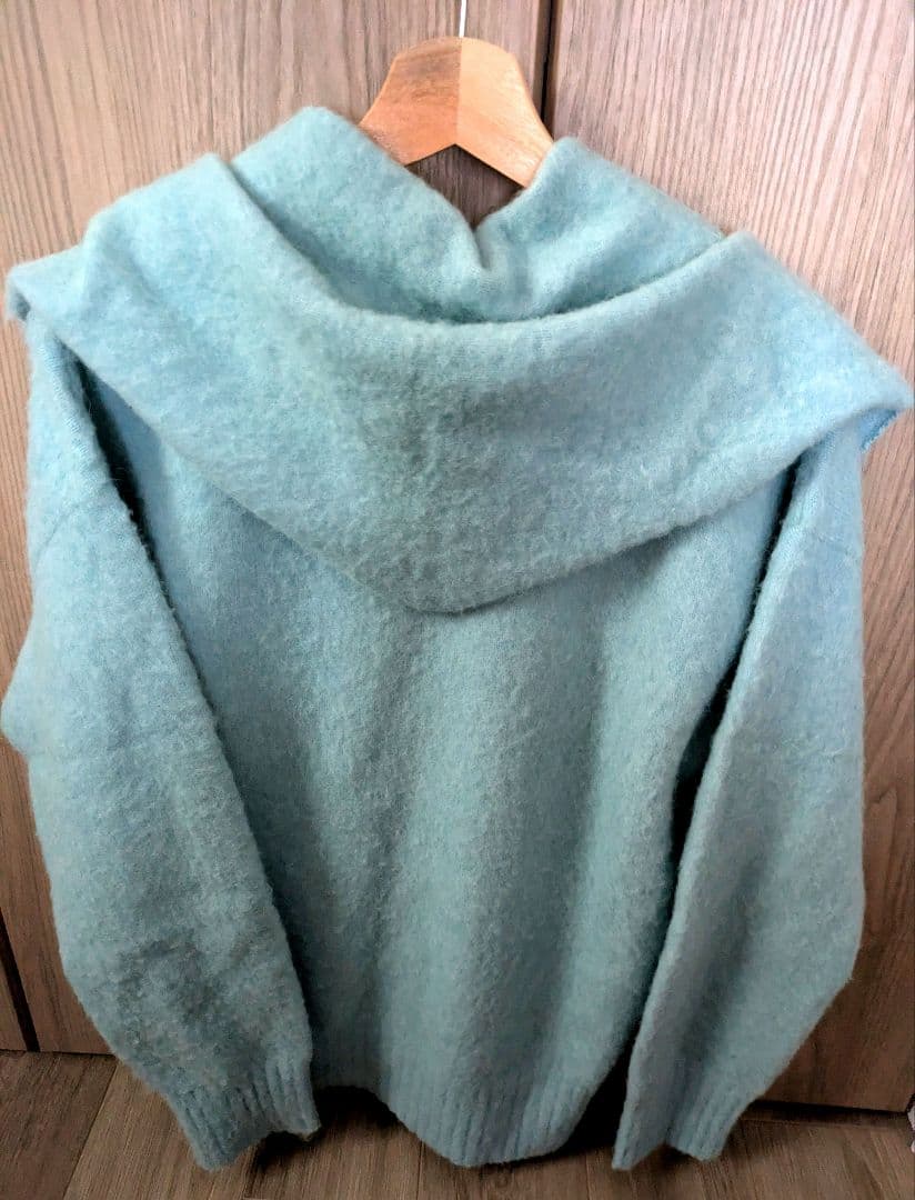 限定お値下げ！MIESROHE★スカーフデザインアルパカシャギーカーデ