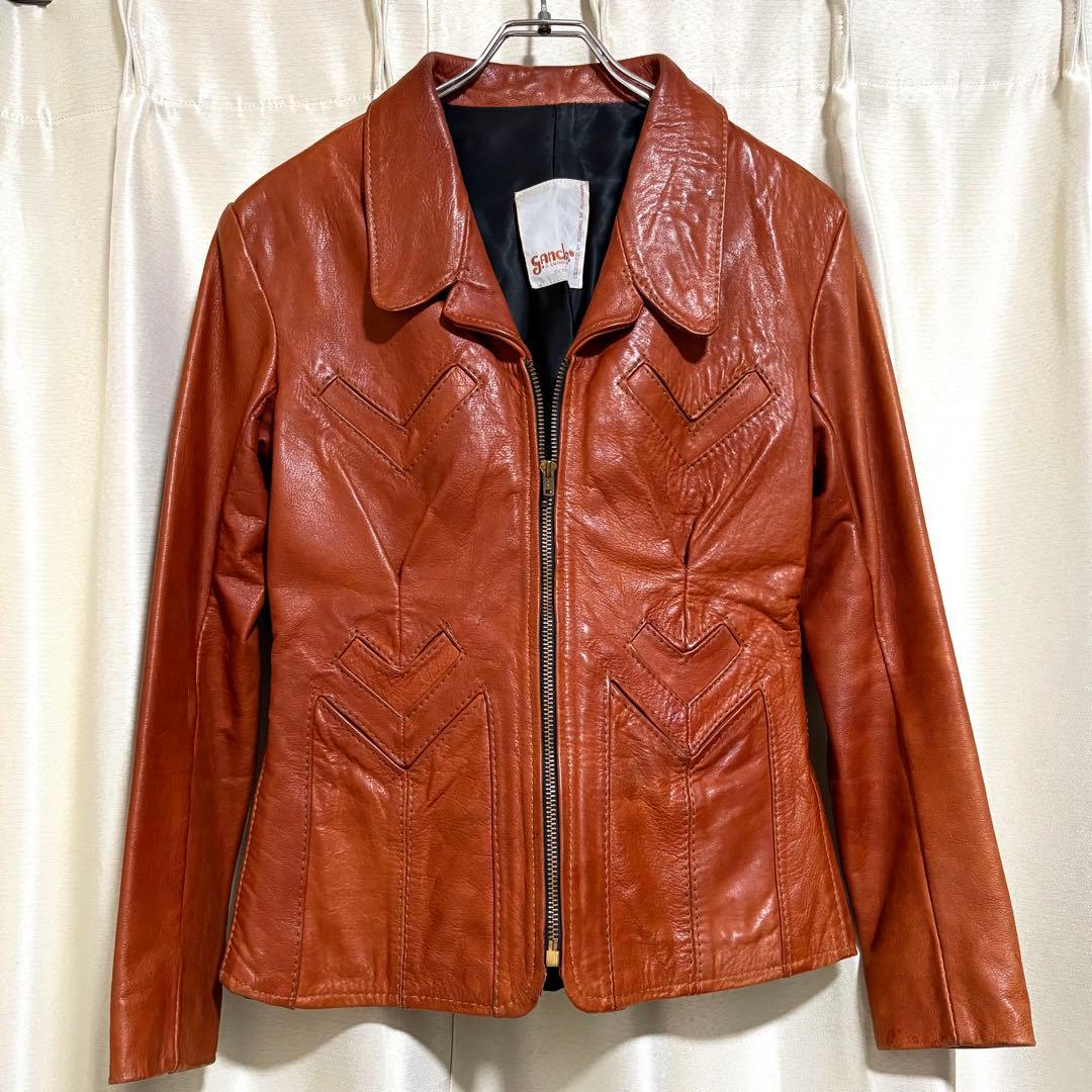 【希少】70s 最高峰クラフトレザー gandalf レザージャケット