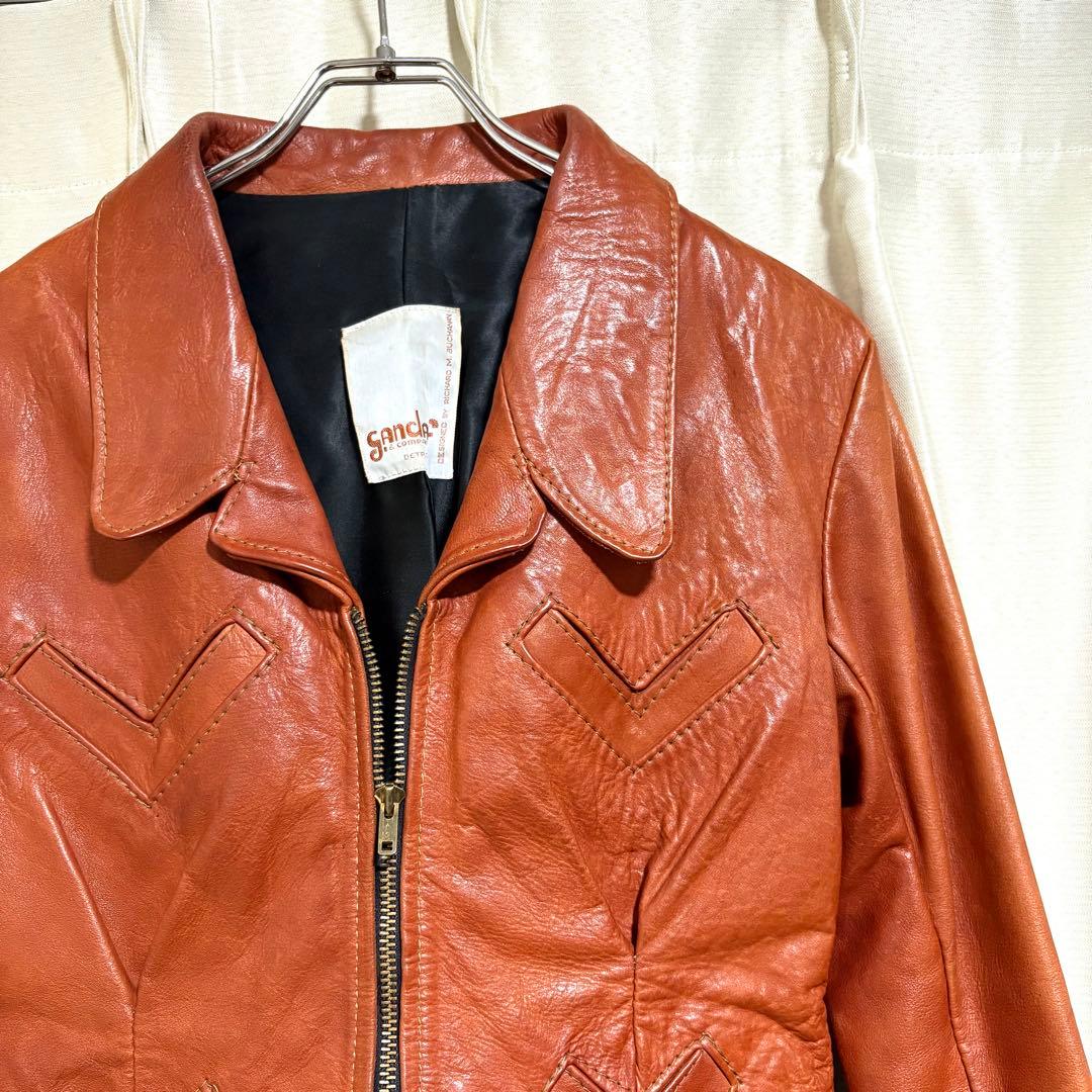 【希少】70s 最高峰クラフトレザー gandalf レザージャケット