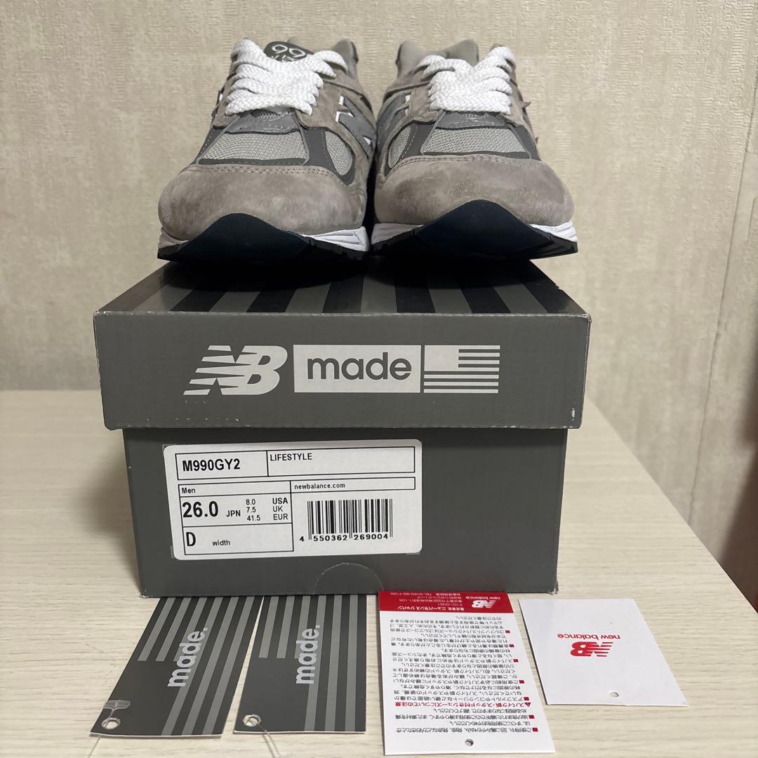 New Balance M990GY2 グレー Dサイズ