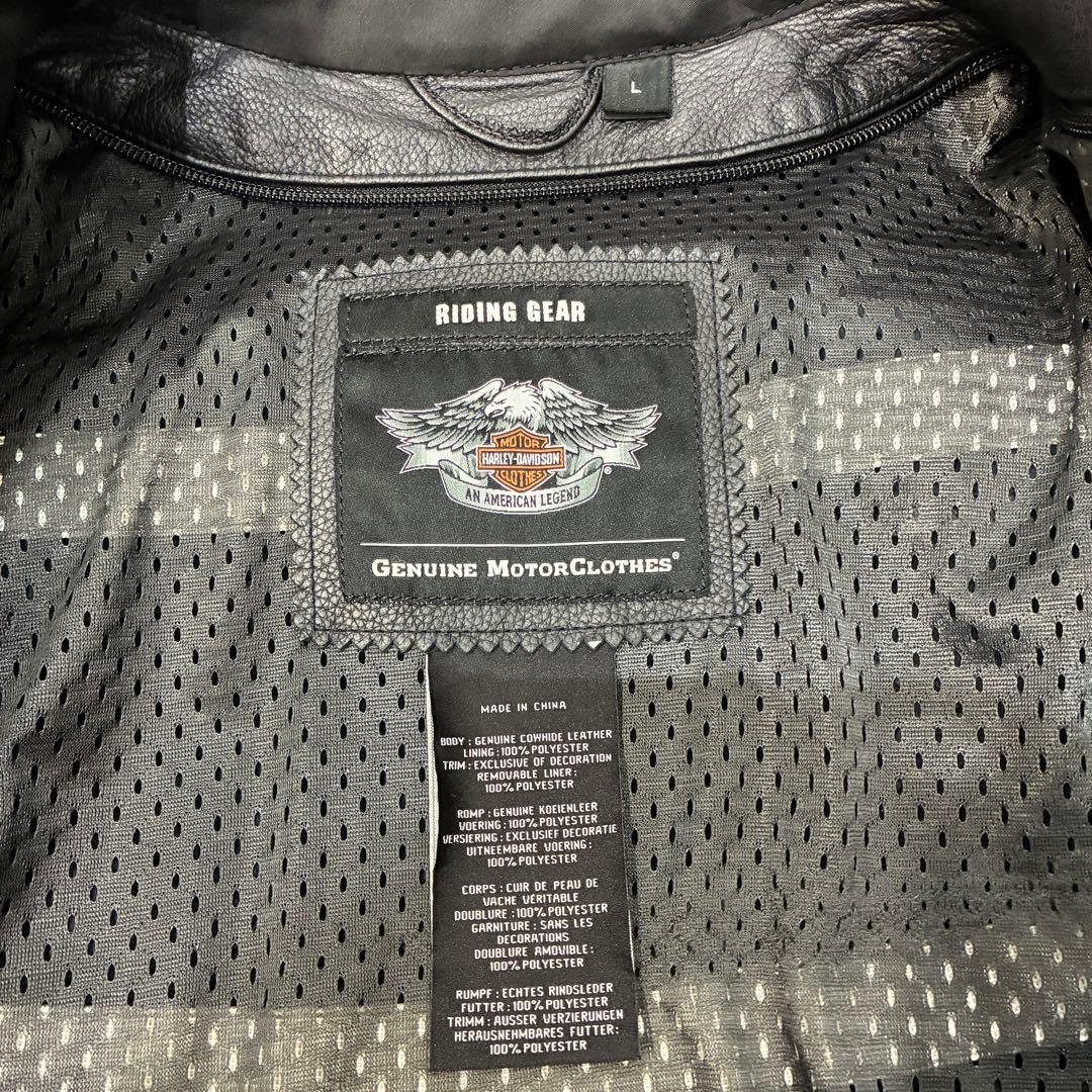 4*9様 【蛍光ロゴ】ハーレーダビッドソン　レザージャケット　スカル　ライダース