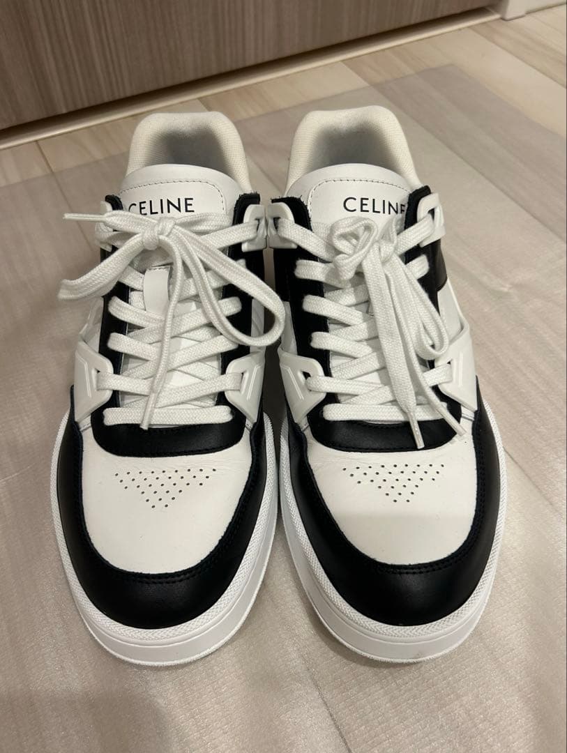 【サイズ41】CELINE ホワイト ブラック スニーカー