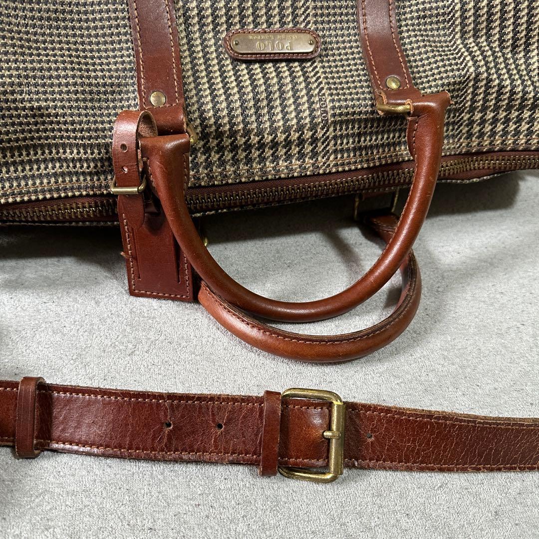 専用★美品✨大容量 2way ラルフローレン　ボストンバッグ　ショルダー　千鳥格