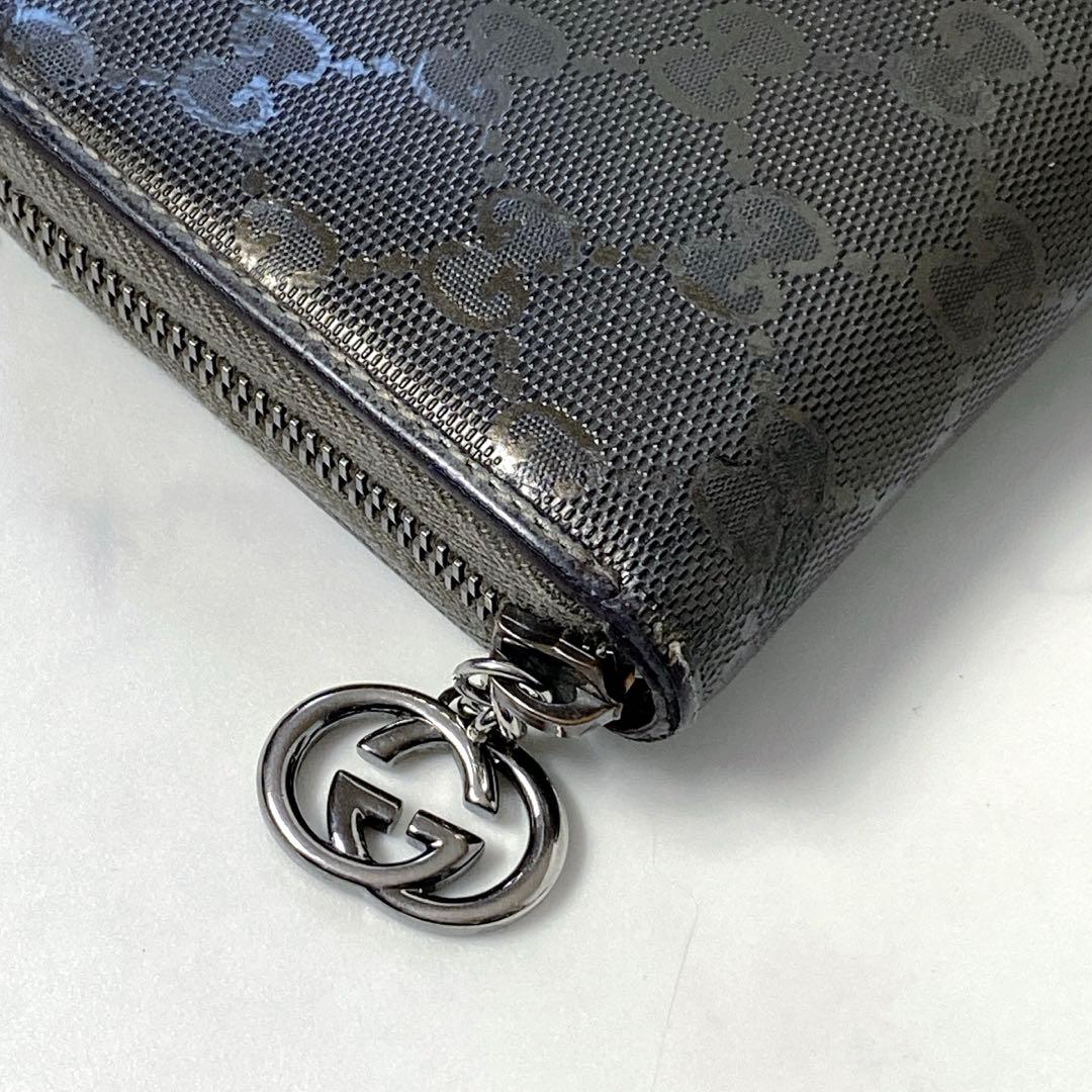 グッチ GUCCI インプリメ GG柄 ラウンドファスナー 長財布 ブロンズ