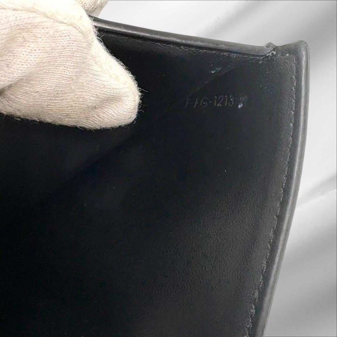 美品✨ CELINE セリーヌ トリオンフ ブラック レザー 三つ折り 財布