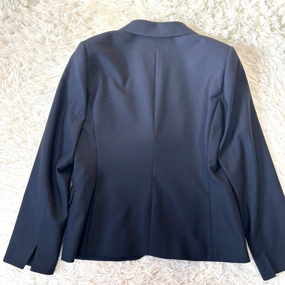 【未使用タグ付】洗えるキレイスーツ 紺ピンドット セットアップ　大きいサイズXL