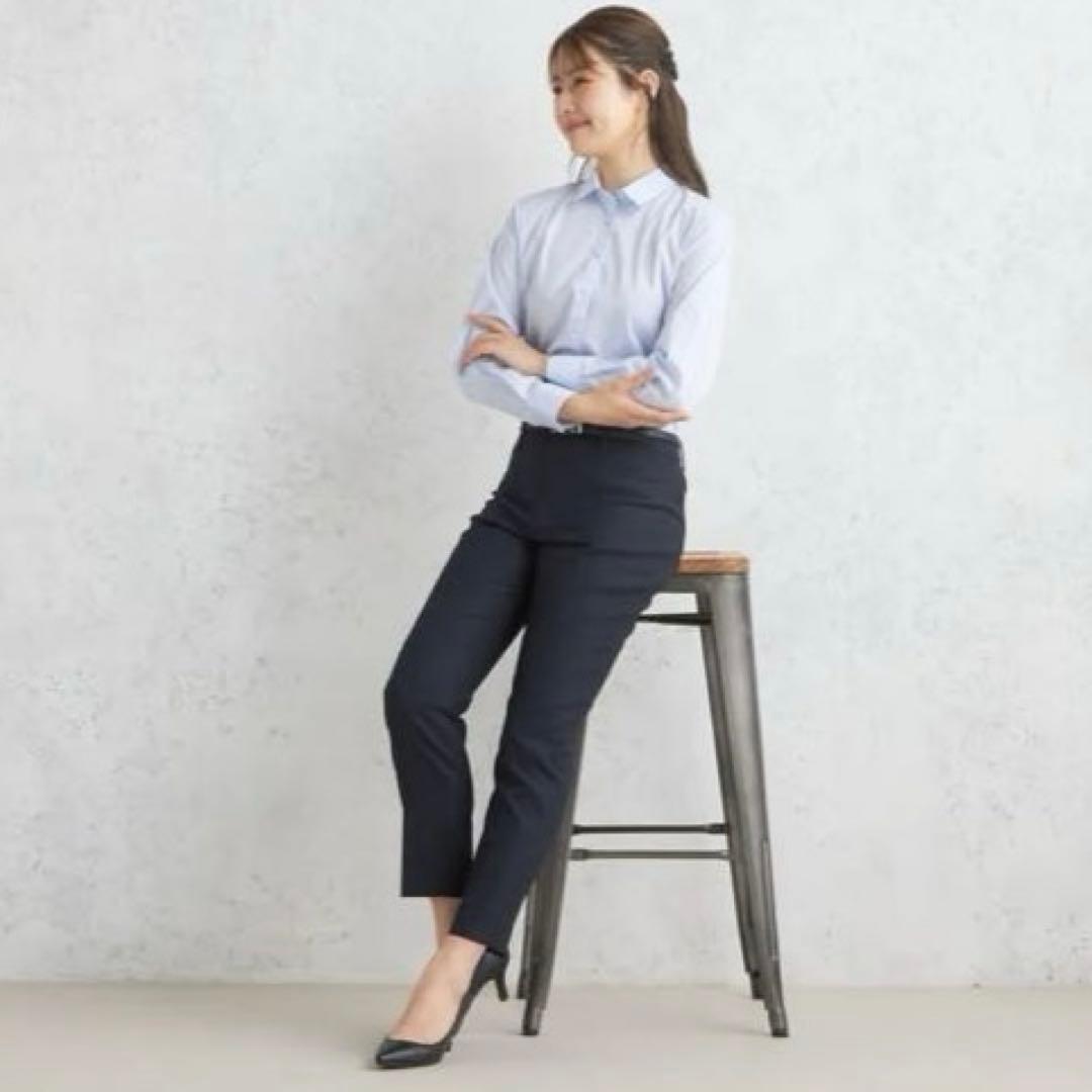 【未使用タグ付】洗えるキレイスーツ 紺ピンドット セットアップ　大きいサイズXL