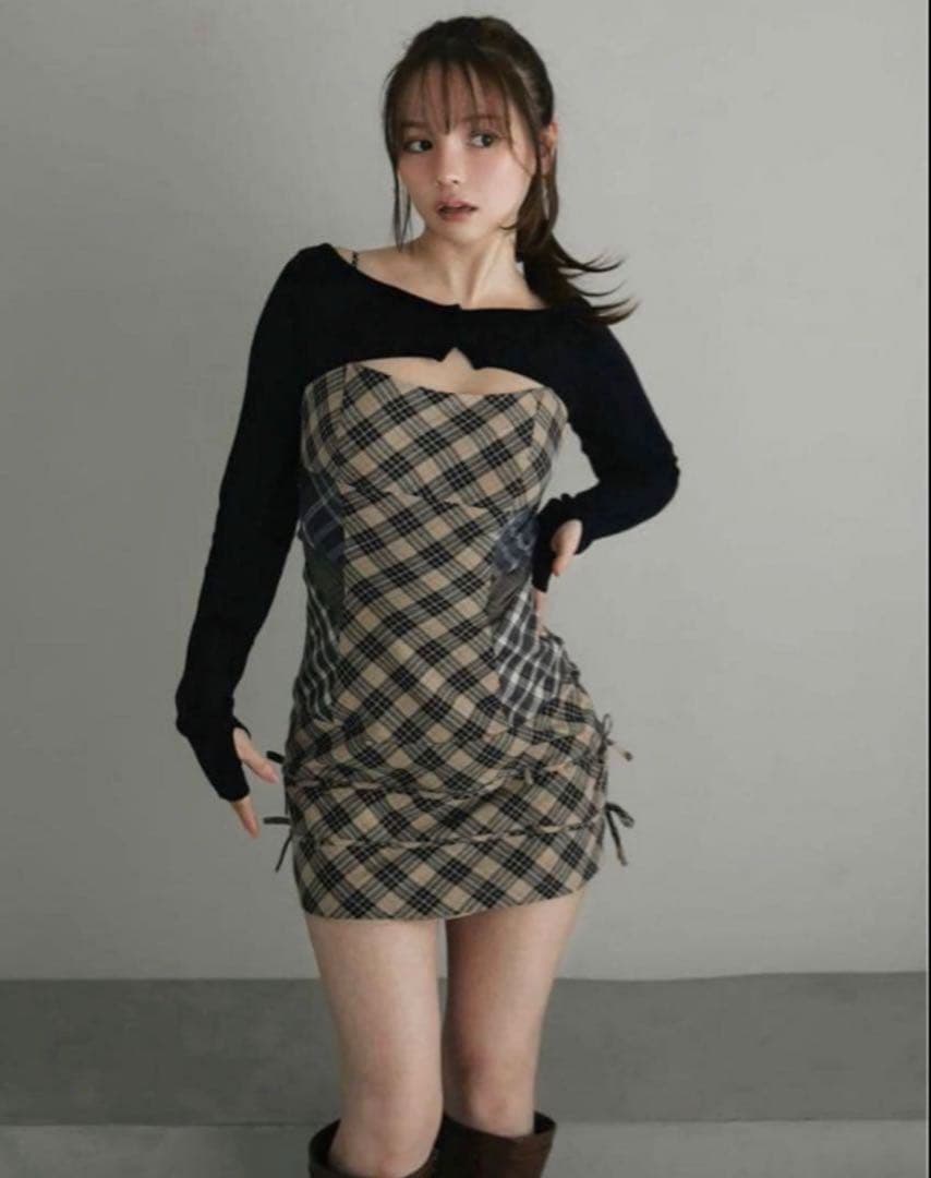 ワンピース ANDMARY Aine set mini dress beige