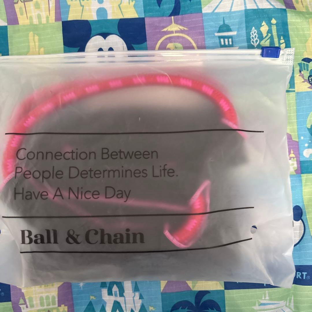 新品・未使用☆ボールアンドチェーン　ピンクリボン　エコバッグ　ブラック