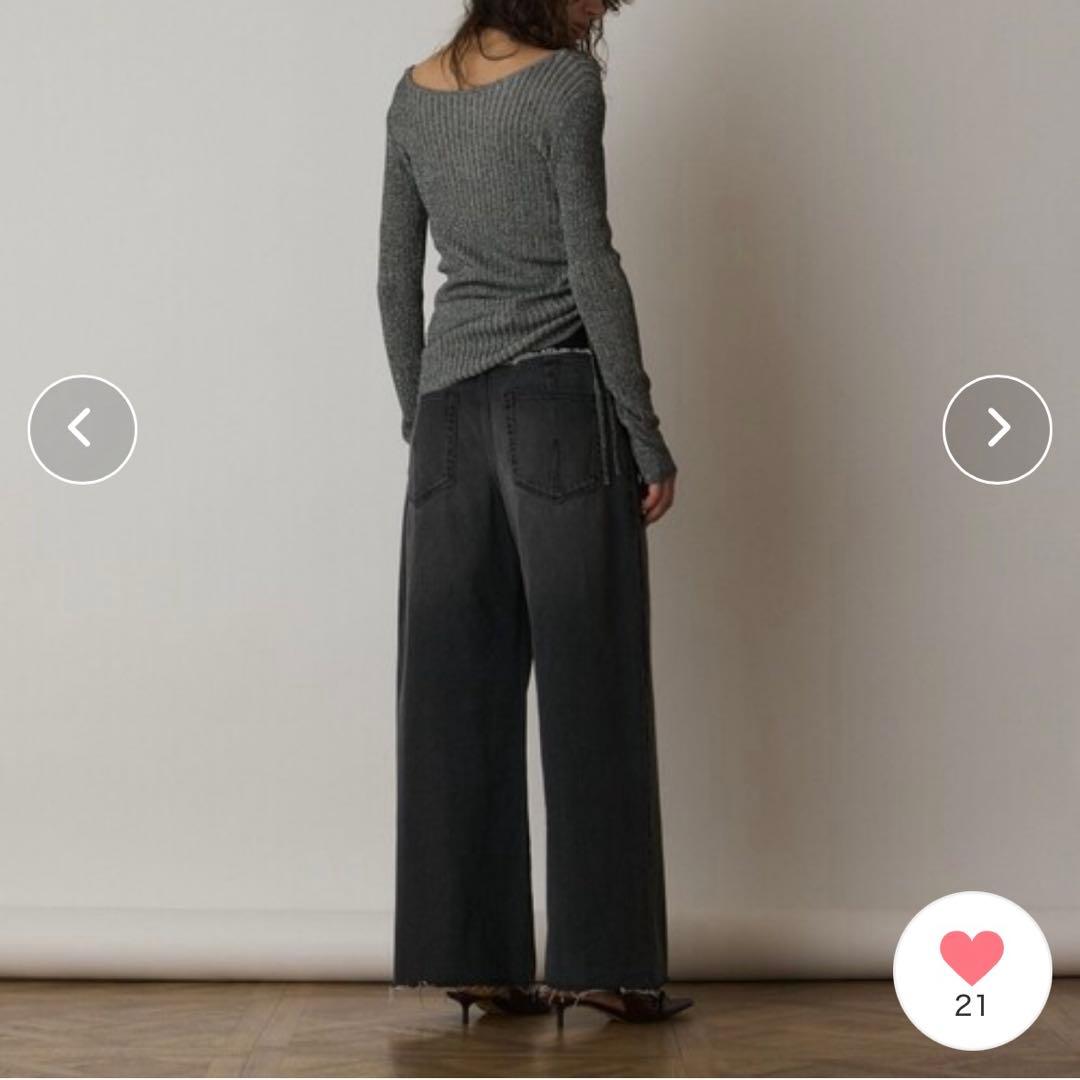 美品Diagram コンビデニムワイドパンツ