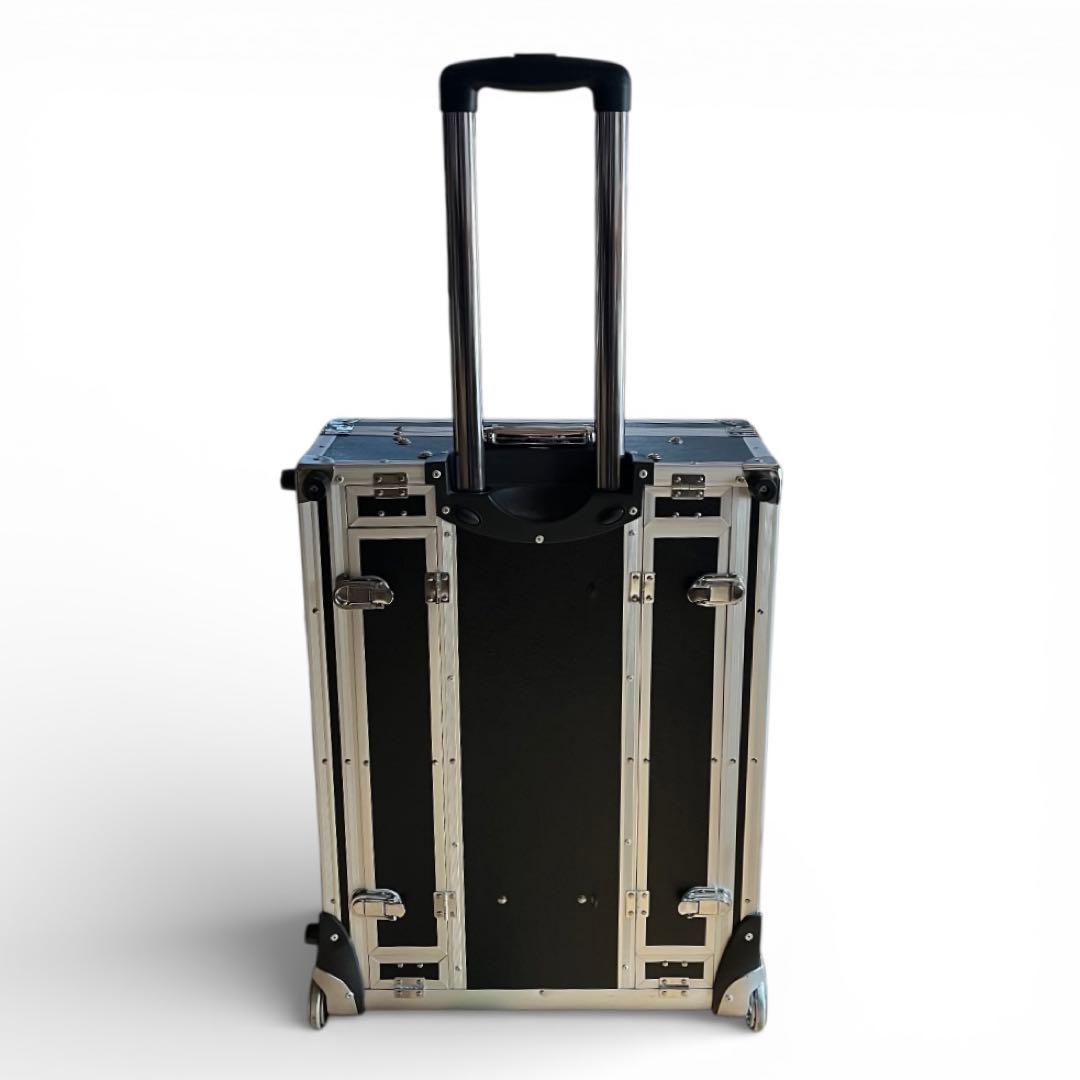 プロ用メイクステーション キャリーケース型　ライト付き　高さ調節可能