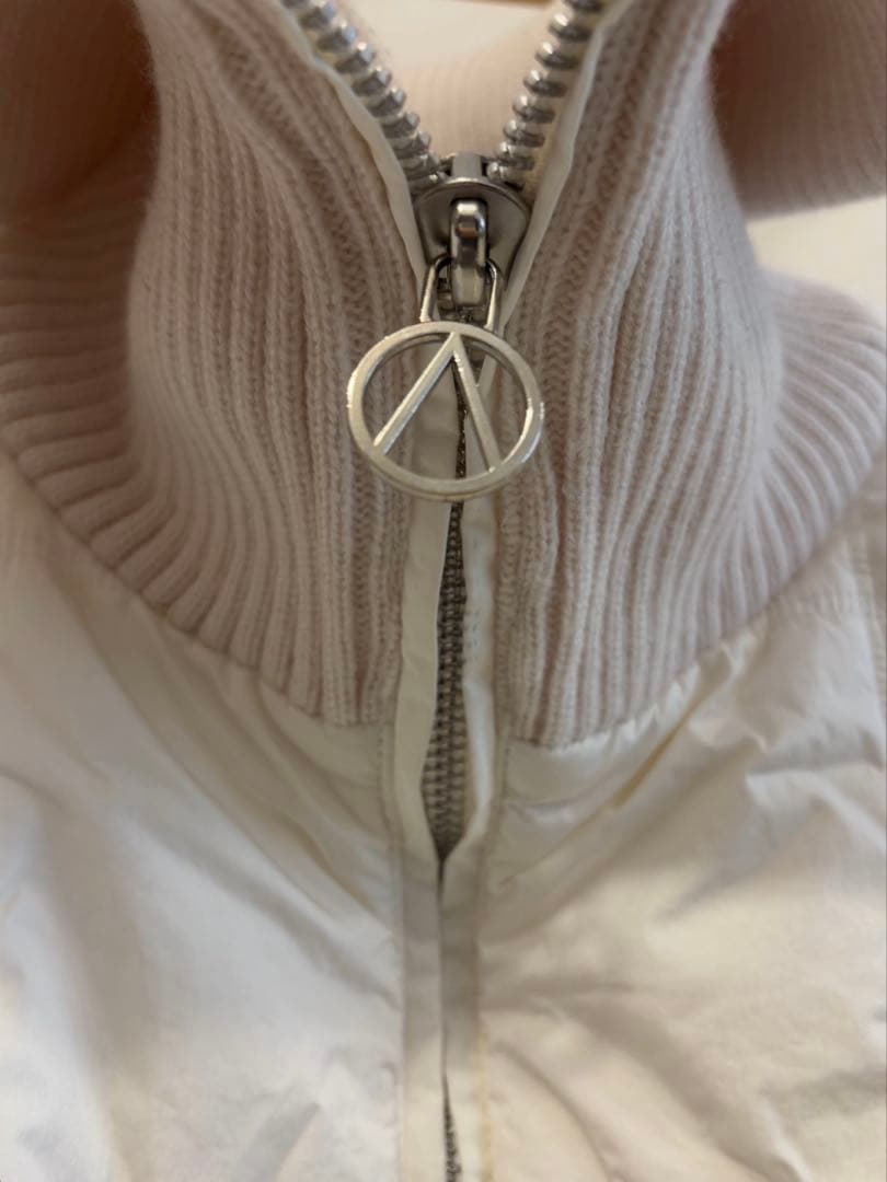 【美品】ANDMARY Mary quilting jacket wh×bg