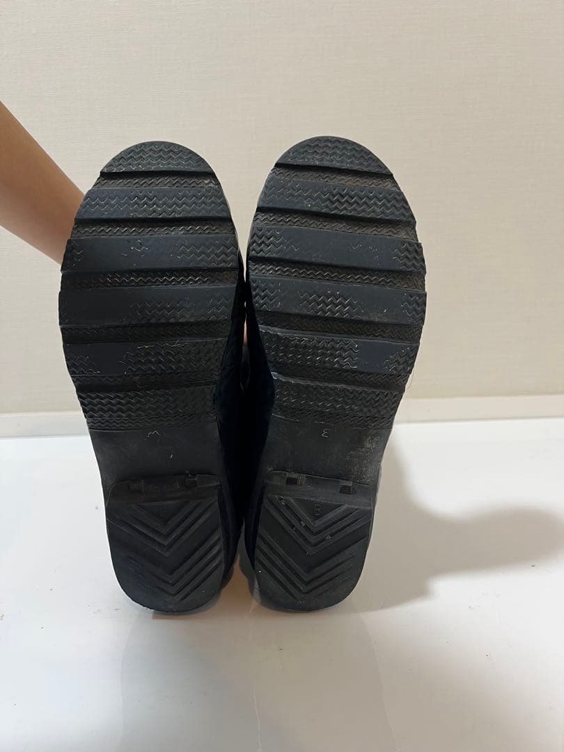 【再値下げ】ネイビー美品/ハンター & ジミーチュウレインブーツ