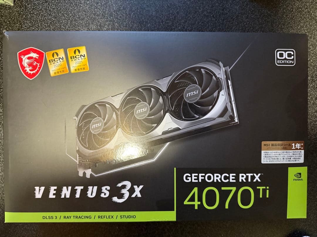 『期間限定値下げ中』MSI RTX 4070 Ti Ventus 3×