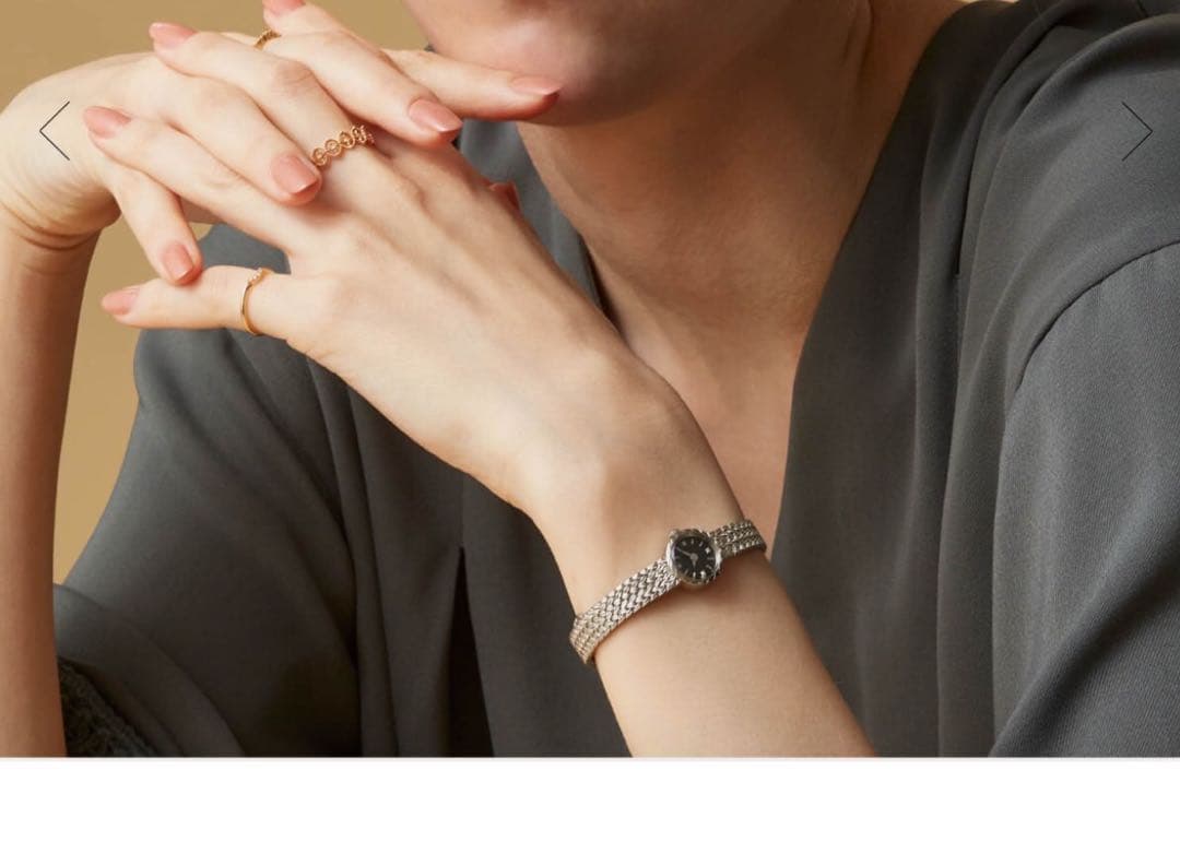 agete ラウンドフェイスウオッチ　時計　シルバーカラー　傷あり