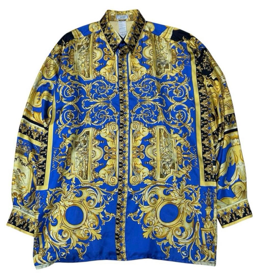 GIANNI VERSACE ジャンニヴェルサーチ バロック柄 シルクシャツ