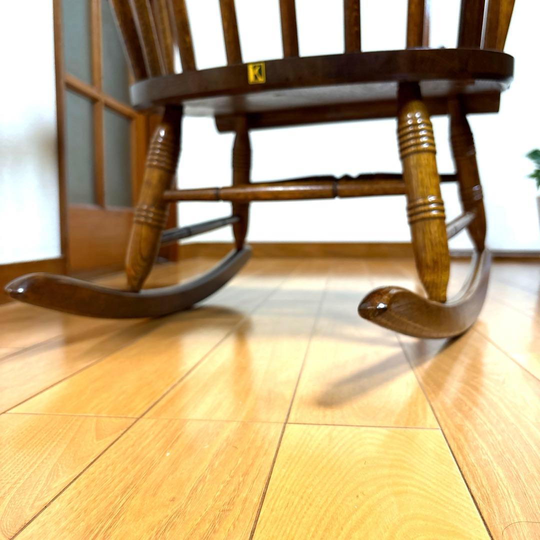 飛騨の家具 飛騨産業 木製 ロッキングチェア キツツキマーク