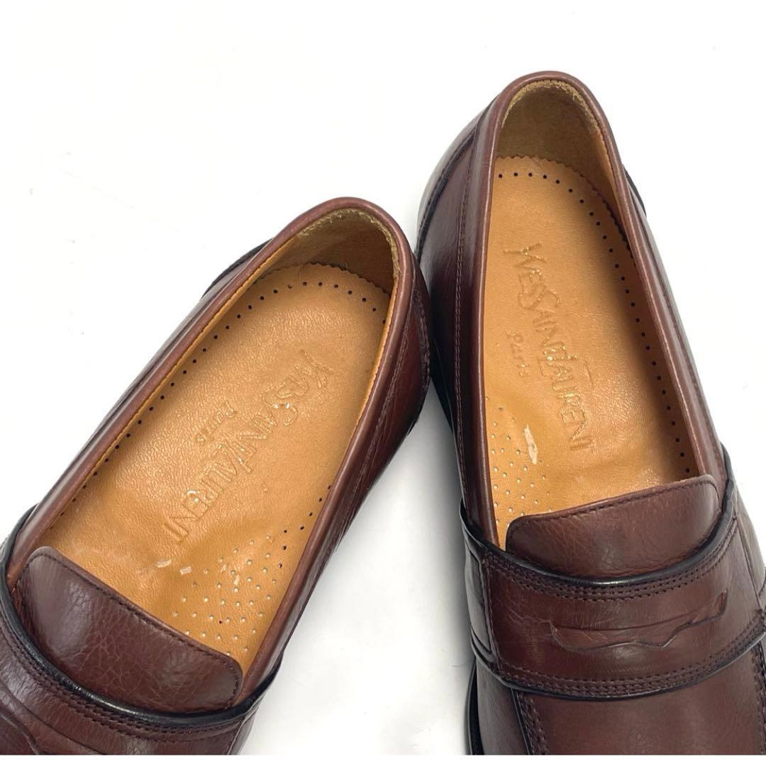 セール価格 YVES SAINT LAURENT ローファー ブラウン