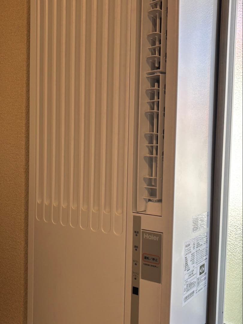 【ほぼ新品】haier窓用エアコン リモコン付