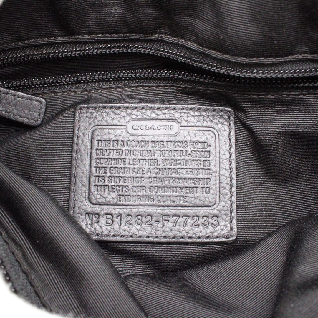 【美品】COACH ボディバッグ スリングバッグ ミニバック レザー ブラック