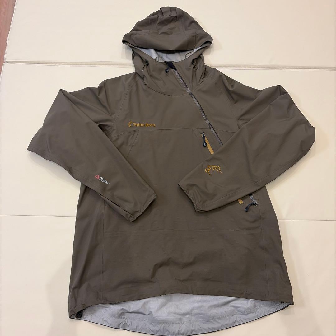 Teton Bros. ブラウン フード付きナイロンジャケット　サイズL