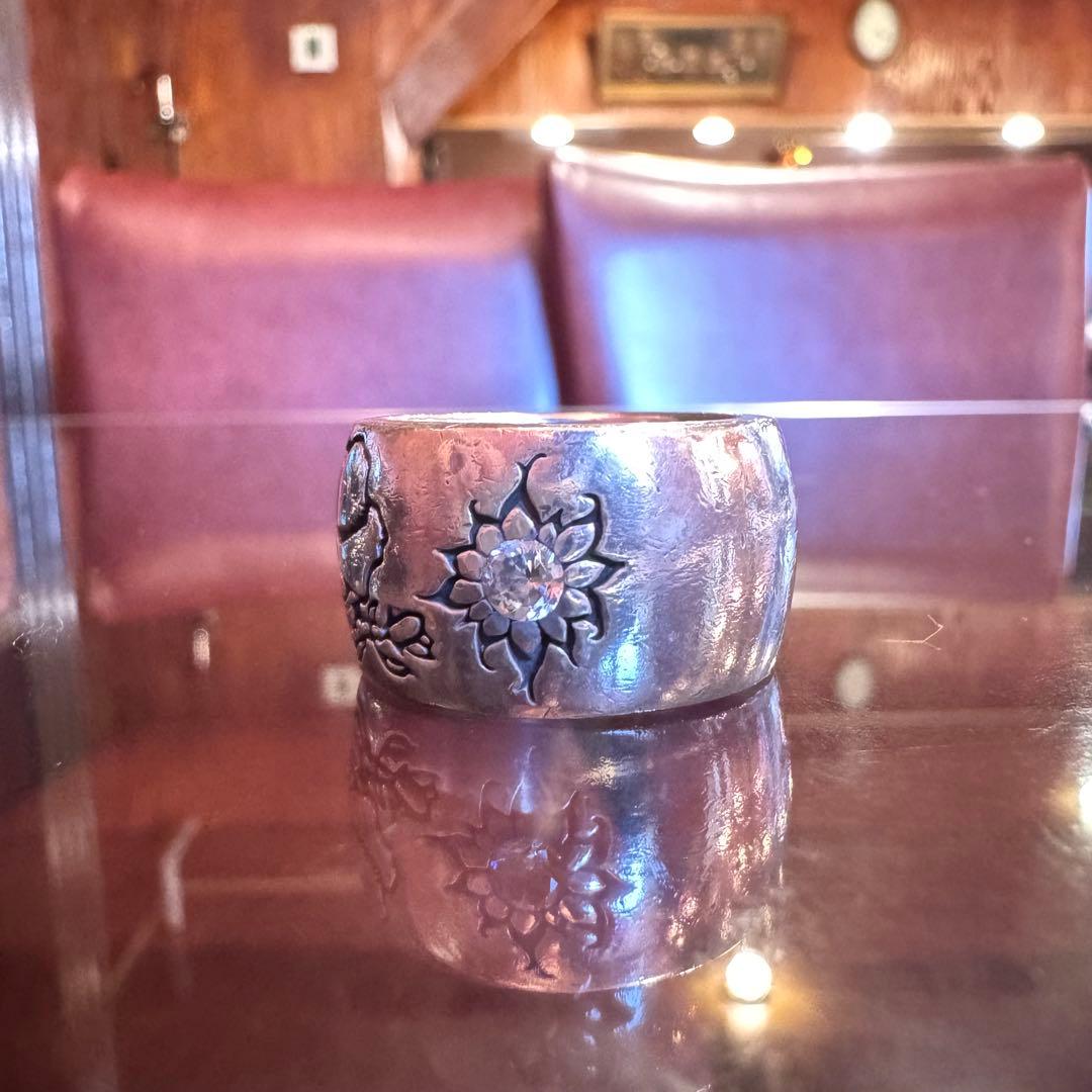 vintage スカルリング シルバー925 32.5g 21-22号