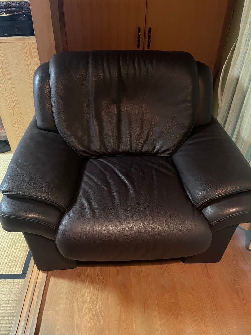 A*）様 himolla / ヒモラ 1人掛けソファ　総革 ブラウンIDC大塚家