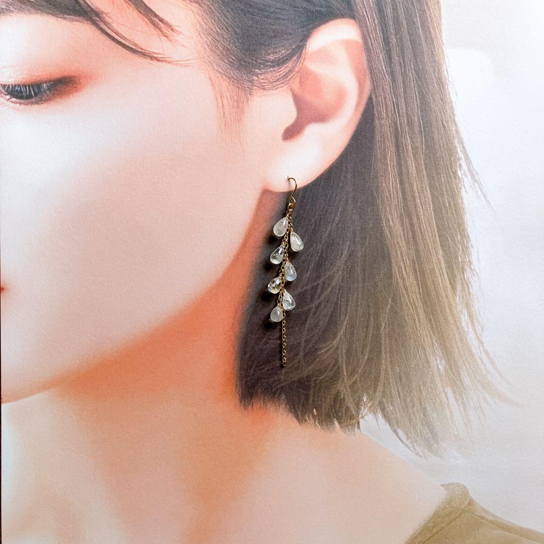 りあ◆アンデシンラブラドライトピアス✧14kgf