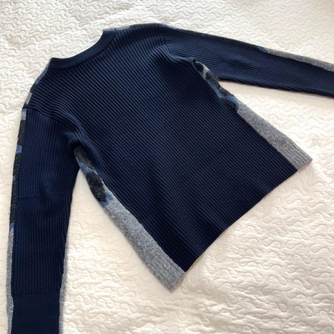 sacai luck レオパードニットセーター　ウール混合　アルパカ混合