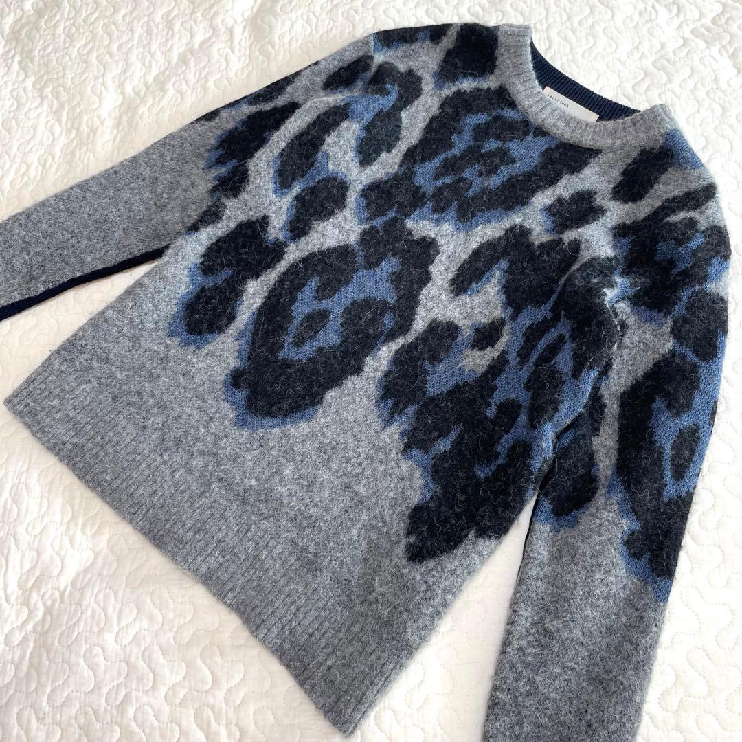 sacai luck レオパードニットセーター　ウール混合　アルパカ混合