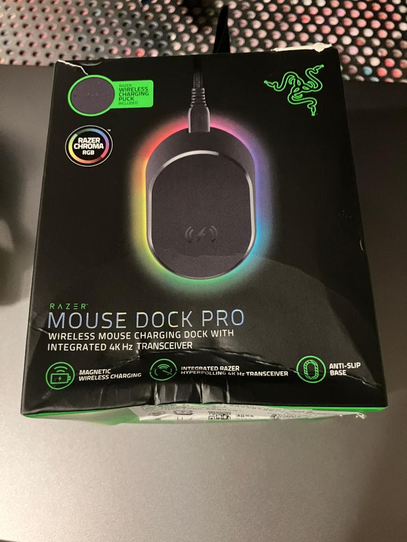 Razer Mouse Dock Pro マグネット式ワイヤレス充電 4KHz