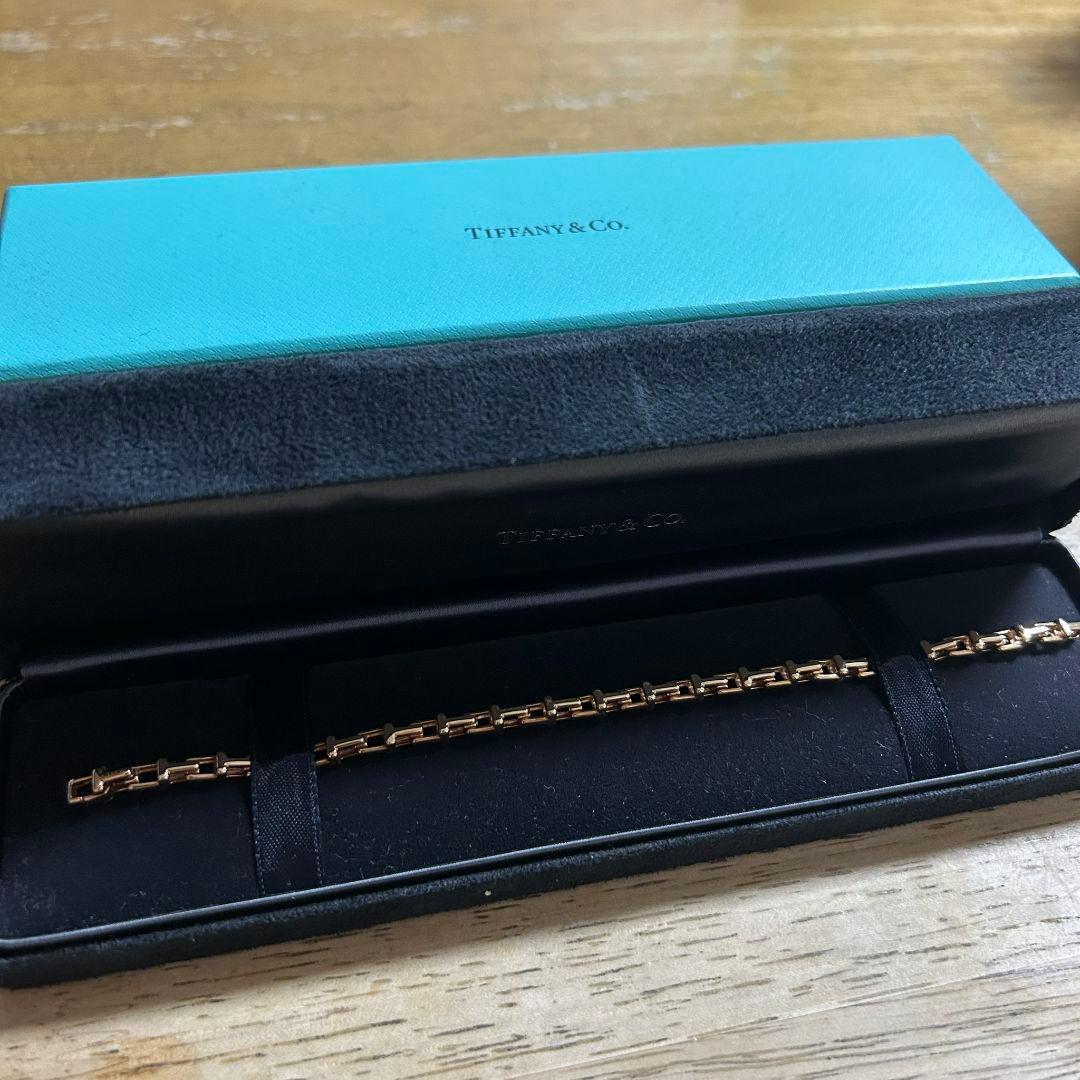 アクセサリー Tiffany T narrow chain bracelet k18PG