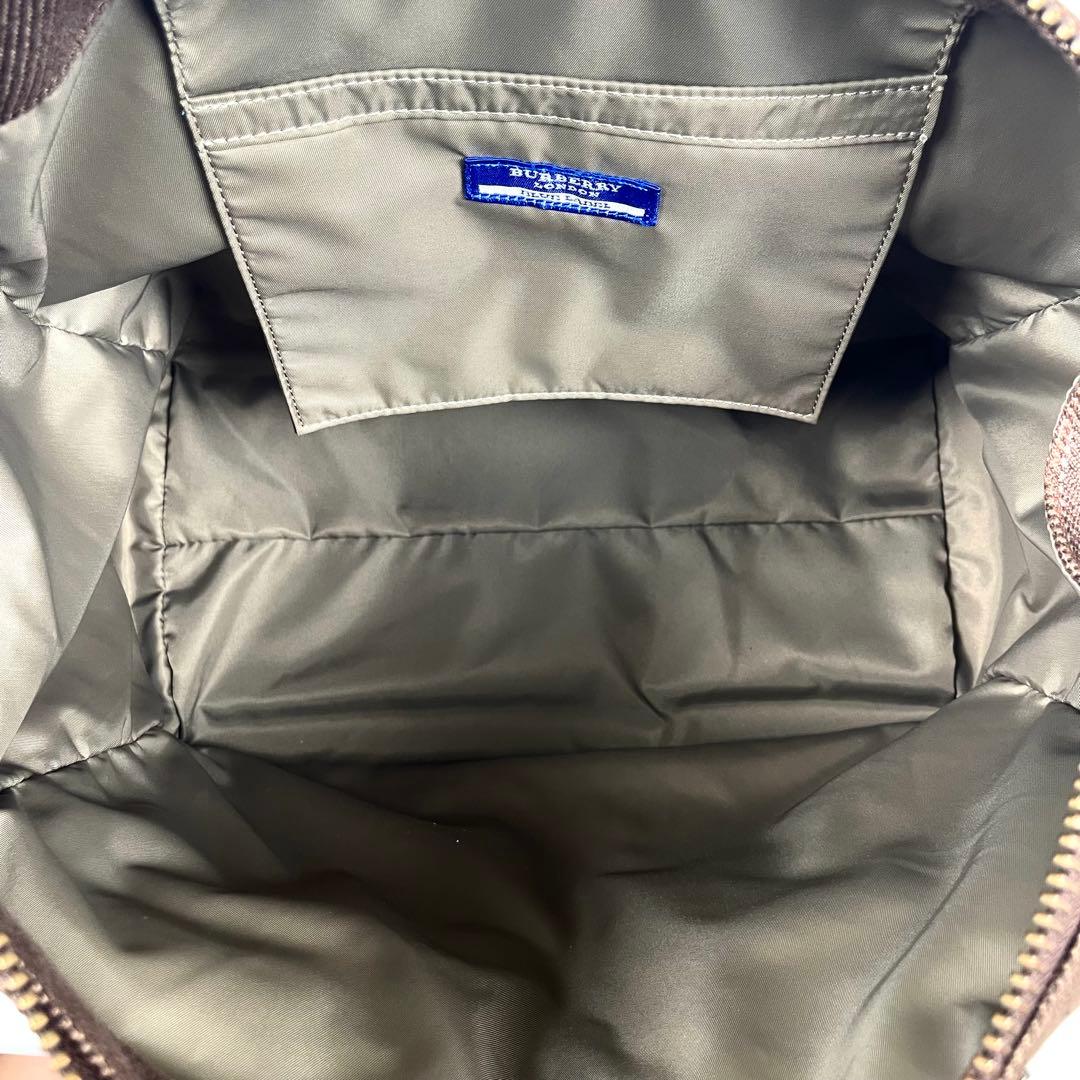 バーバリーブルーレーベル　ミニボストンバッグ　ホースロゴ　キャンバス　極美品