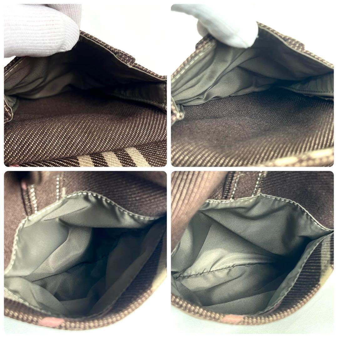 バーバリーブルーレーベル　ミニボストンバッグ　ホースロゴ　キャンバス　極美品