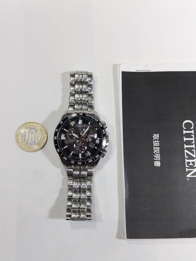 CITIZENシチズンアテッサ　エコドライブ　ソーラー電波時計　クロノグラフ